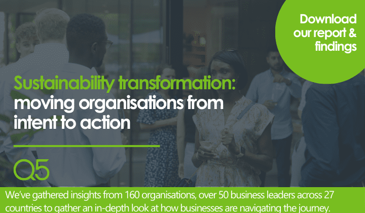 Sustainability transformation: moving organisations from intent to action